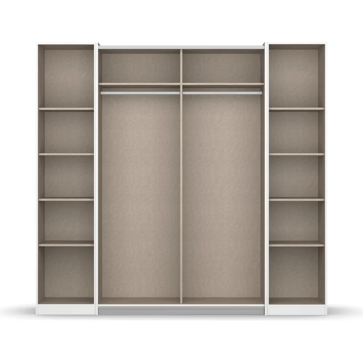 rauch Kleiderschrank, Dreh- und Schwebetürenschrank KRONACH, 4-türig, Eiche Artisan, 225 x 210 x 59 cm – Bild 6