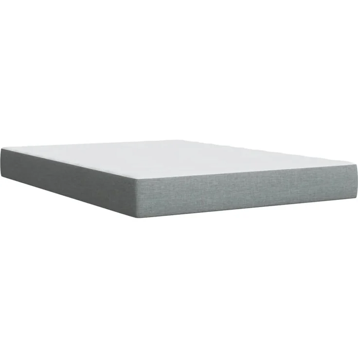 vidaXL Boxspringbett mit Matratze Hellgrau 160x200 cm Stoff 3289814 – Bild 10