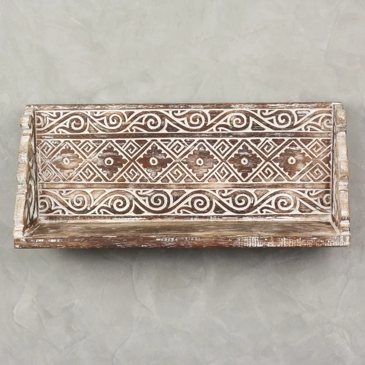 Oriental Galerie Wandregal Wandregal Wandbrett beidseitig verwendbar braun, Hängeregal Schweberegal Wandboard zum aufhängen Dekoregal – Bild 3