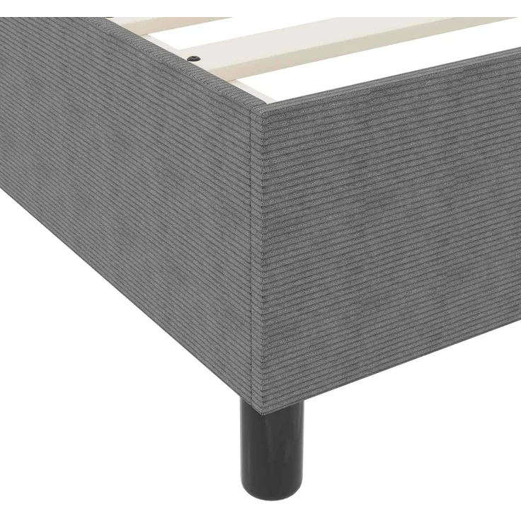 vidaXL Plattformbettgestell Hellgrau 120 x 200 cm Cordstoff 3337402 – Bild 8