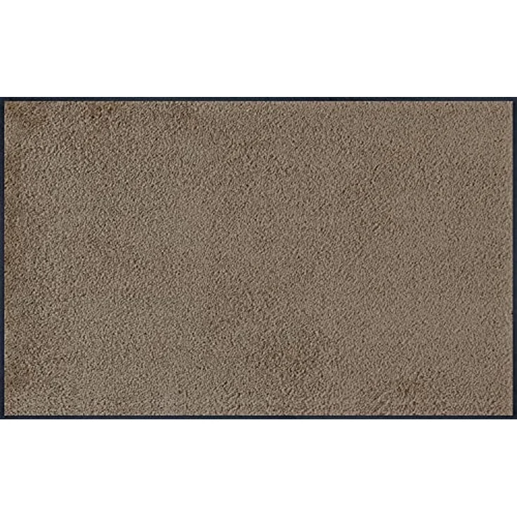 wash+dry Fußmatte, Taupe 75x120 cm, innen und außen, waschbar, Beige – Bild 1