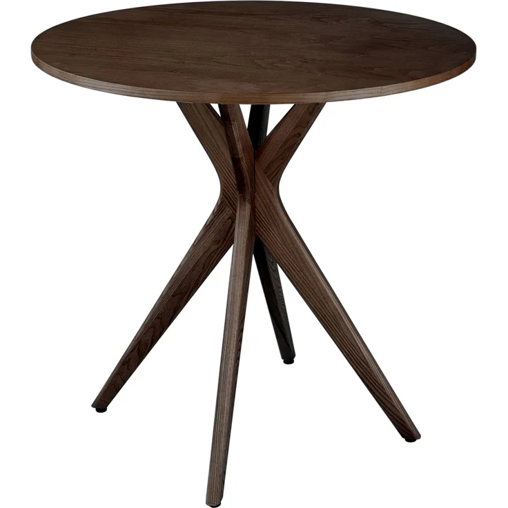Ragaba runder Esstisch, Esche & MDF Eschenholzfurnier, Walnussbeize, Ø 70 cm – Bild 1
