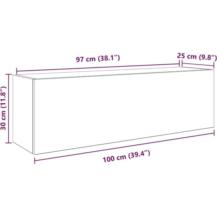Bad-Wandschrank Artisan-Eiche 100 x 25 x 30 cm Holzwerkstoff – Bild 12