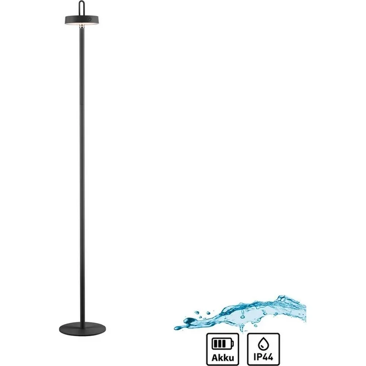 JUST LIGHT Stehlampe AMAG, Dimmfunktion, LED fest integriert, Warmweiß, Akkuleuchte