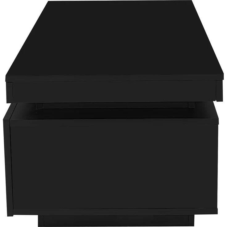 ZUBALIYA Wohnzimmerset 181x38x38 cm, mit LED-Beleuchtung, Hochglanz, aus Spanplatte, Schwarz – Bild 16