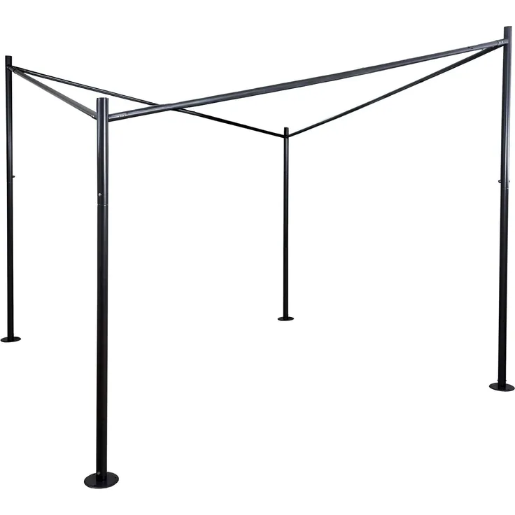 Pergola Gestell HWC-A41, Garten Pavillon Terrassenüberdachung Gestänge, stabiles 6cm Stahl-Gestell
