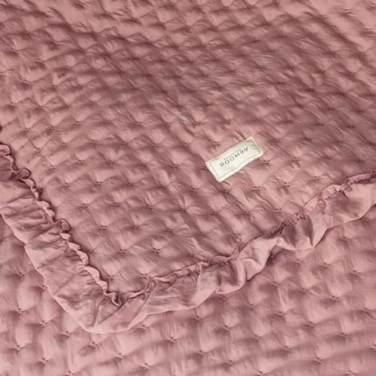 ROOM99 Molly Elegante Tagesdecke in Rosa 240x260 cm Vielseitige Wohndecke als Bettüberwurf oder Sofaüberwurf Überwurfdecke für Bett und Sofa Steppdecke Stil Ideal als Bedspread – Bild 5