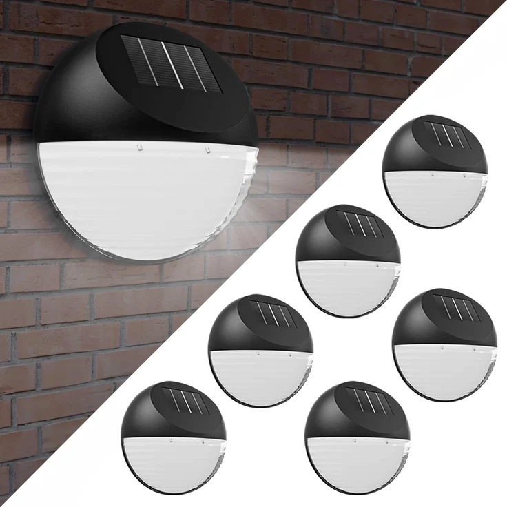 monzana LED Solarleuchte, Solarlampe, 6er Set Solarlampe Außen IP65 Hängend Garten Balkon Außenleuchte Zaun – Bild 7