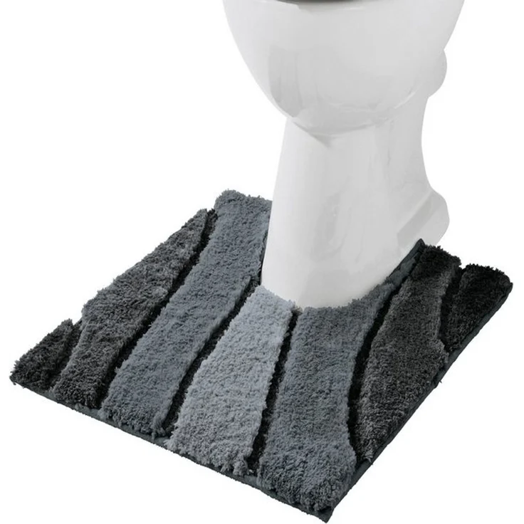 REDBEST Badematte WC-Umrandung "Louisville", Höhe 20 mm, eckig, Streifen – Bild 4