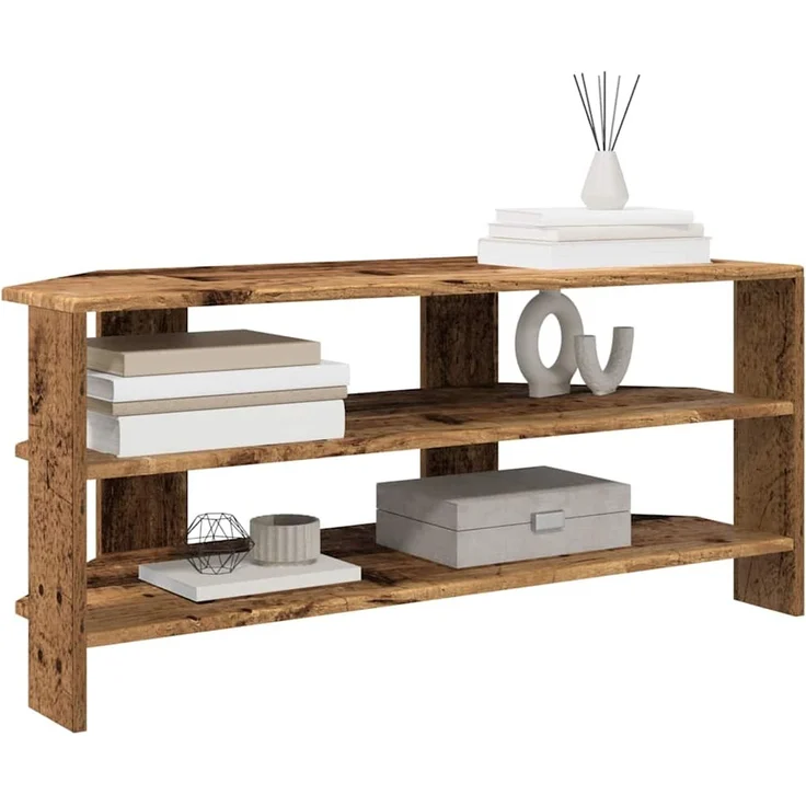 Eck TV Schrank,Fernsehschrank Altholz 102x40,5x45cm Holzwerkstoff – Bild 3