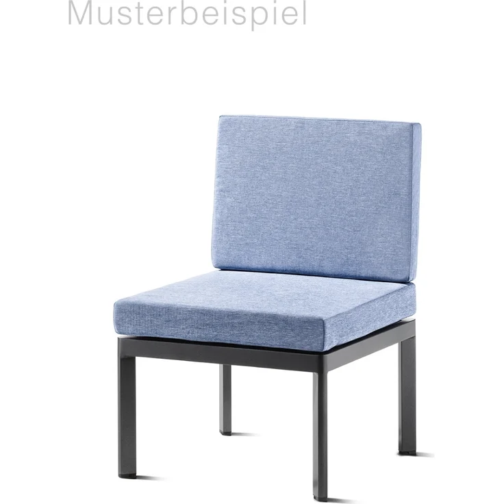 Sieger Lugo Lounge Basis - inkl. 1x Rücken- / Seitenelement + 1x Verbindungselement Einzelteil des Loungesets Lugo, Aluminium Eisengrau, 60 x 36 x 60 – Bild 6