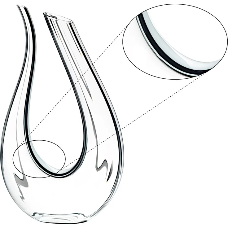 RIEDEL 1756/00 Dekanter AMADEO Fatto a Mano schwarz-weiß-schwarz, handgefertigt, Design-Dekanter – Bild 3