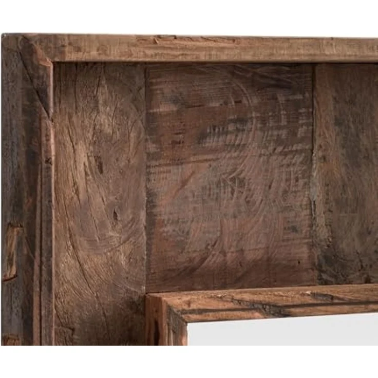 Wandspiegel Sumatra aus recyceltem Holz 50x160 cm Rustikal Landhausstil mit Haken – Bild 3