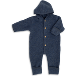 Engel Baby-Overall mit Kapuze, Holzknöpfen und Umschlag