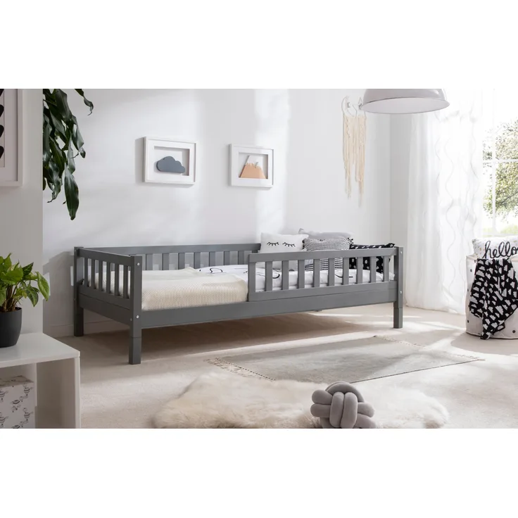 Bodenbett Einzelbett "Mio" 100x200 Kiefer Massiv