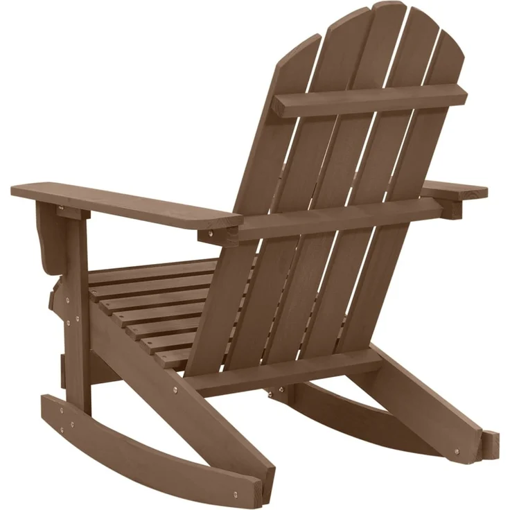 Garten-Schaukelstuhl, Relaxstuhl Holz Braun – Bild 4