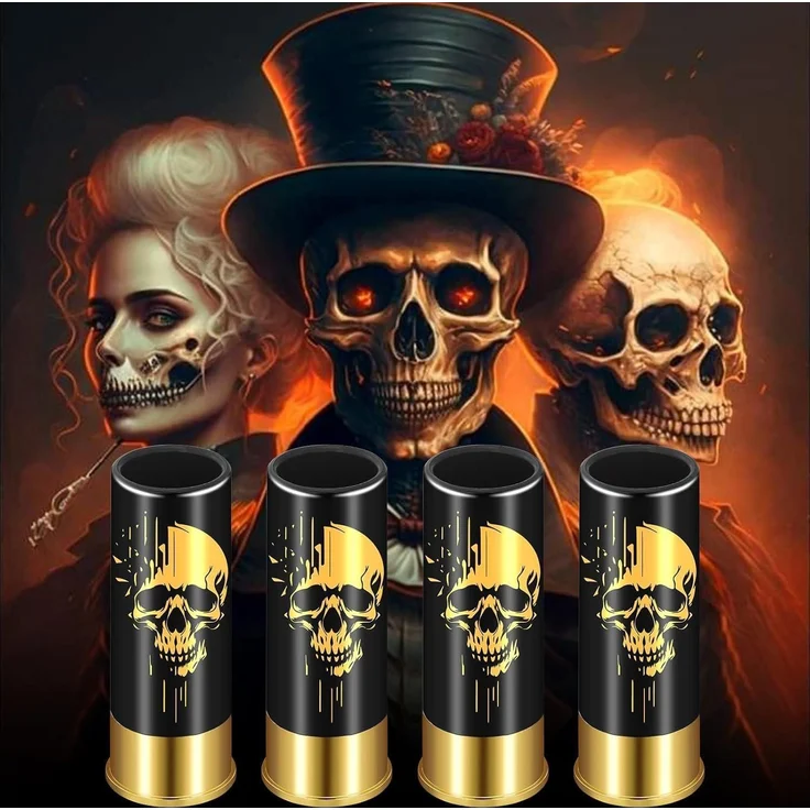 Totenkopf Schnapsgläser Kunststoff Geschenkbox Gothic Hochzeit Party 12 GA – Bild 7