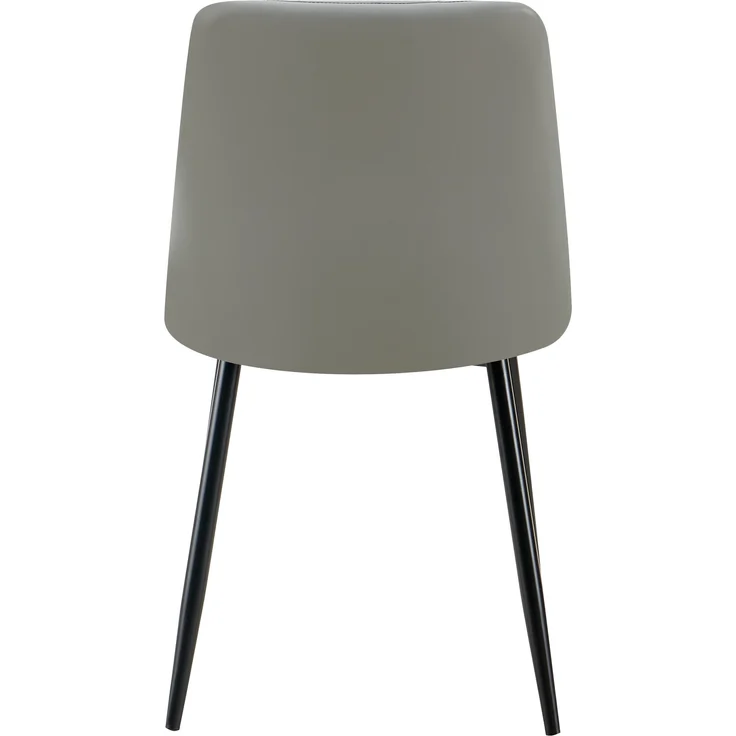 4er Set Esszimmerstuhl FANOR - Kunstleder Hellgrau 45x55x84 cm | Essstühle Esszimmerstühle Küchenstühle Wohnzimmerstühle – Bild 5