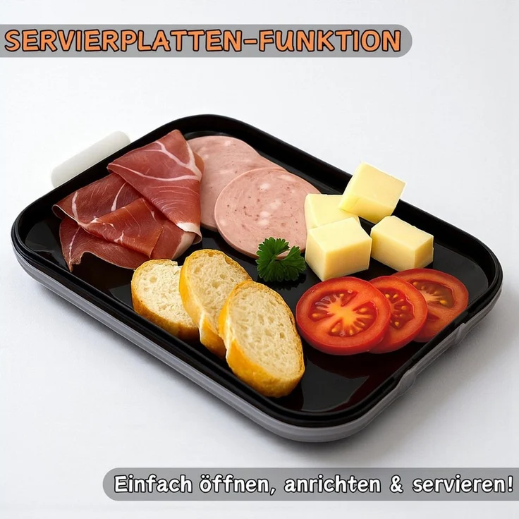 Engelland Frischhaltedose Aufschnittdosen für den Kühlschrank, Aufschnittboxen, PP-Kunststoff, BPA-frei, (Vorteils-Set, 3-tlg, mit transparentem Deckel), stapelbar, platzsparend, Ordnung im Kühlschrank, Organizer, Stapelbox – Bild 2