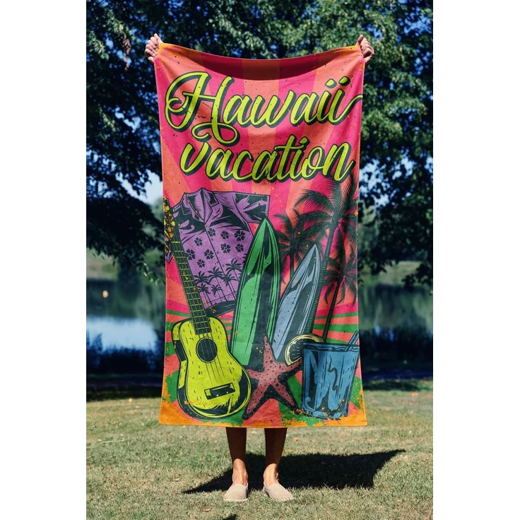 Mijolnir 'Hawaii Vacation 90' Strandtuch, Mehrfarbig, 90 x 150 cm – Bild 1