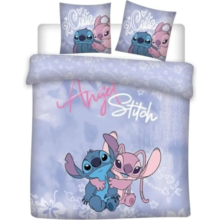 Lilo & Stitch Bettwäsche-Set – 240x220 cm Bettbezug & 65x65 cm Kissenbezug
