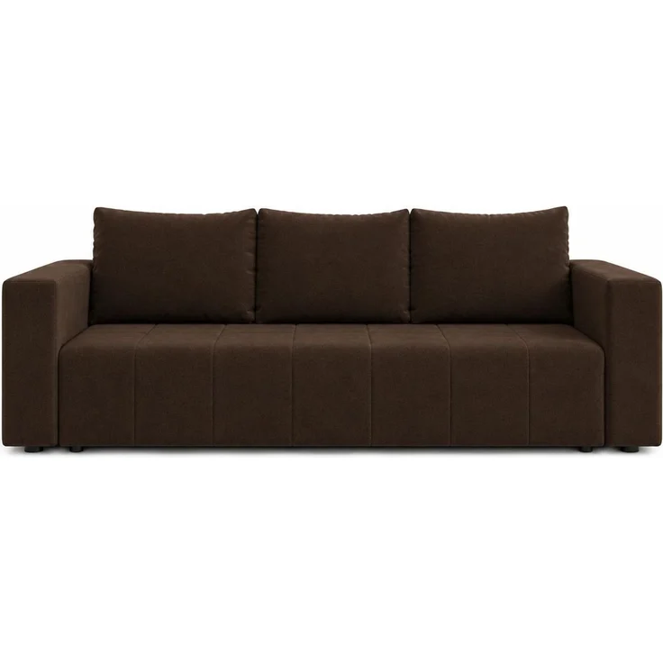 KRISAN MÖBEL Sofa MADERA in Braun Stoff MONOLIT, modernes Schlafsofa mit Schlaffunktion, 232 × 83 x 92 cm – Bild 1