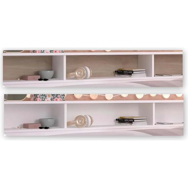 Stauraumbett >Sleep 4< in 23 - Weiss - 203x113x82cm (LxBxH) – Bild 5