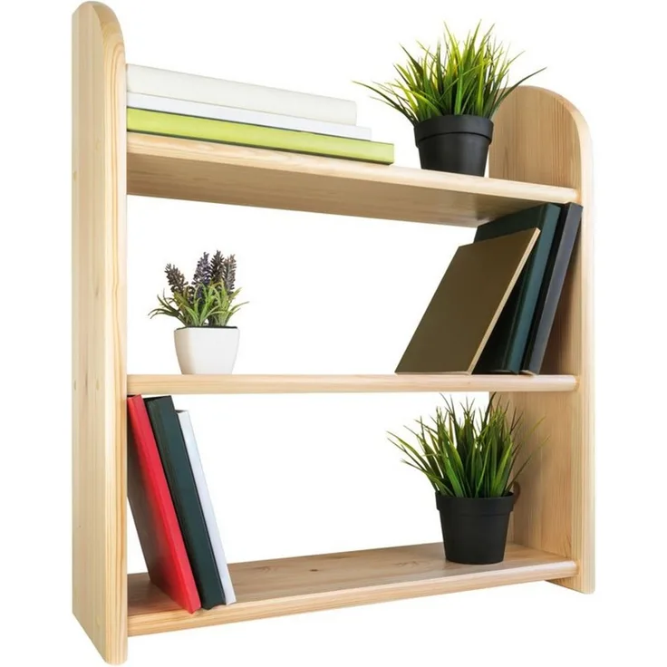 Prima-Online Wandregal Wandregal Hängeregal Bücherregal 3 Etage Kiefer Regal 60, 90 cm