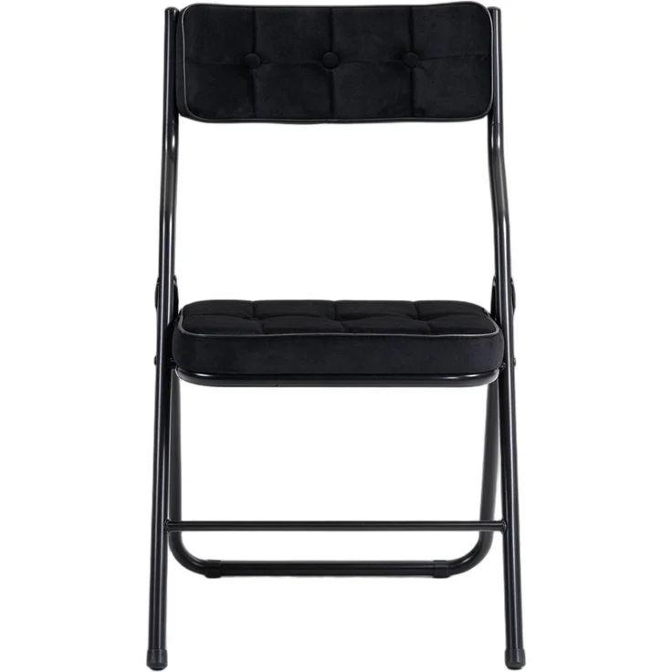 Abrihome Klappstühle 2er-Set mit Kissen, Esszimmerstühle, tragbar, Schwarz, für Küche, Büro, Party – Bild 6