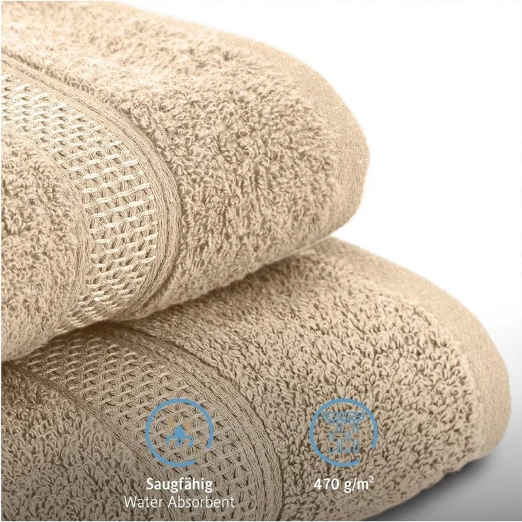 Komfortec Handtuch Set 100% Baumwolle, 470 g/m², Frottee (Set, 4-St), Handtücher 50x100 cm Set, Weich – Bild 3
