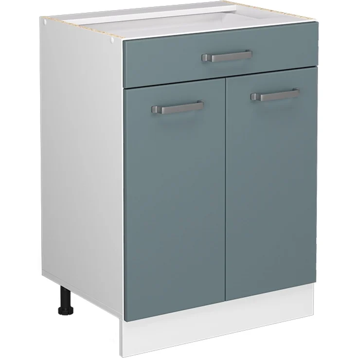 Küchenfront R-Line Blau-Grau 59.6 x 70.8 cm Möbelfront für den Schubunterschrank Vicco – Bild 5