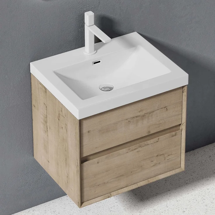 doporro Badmöbel-Set Badmöbel Set Badezimmermöbel Badezimmer Mineraguss Waschbecken Rimo – Bild 4