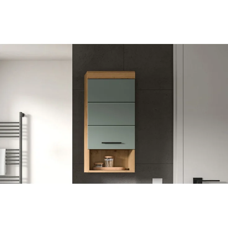 Xonox Scout Hängeschrank (B/H/T: 37x79x24 cm) in Salbei und Artisan Eiche Nachbildung – Bild 6