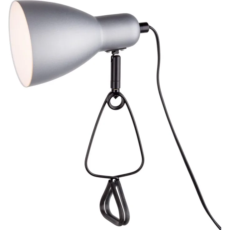 Klemmleuchte Bett Nachttischlampe Klemmlampe mit Stecker Kabel Silber 3194959