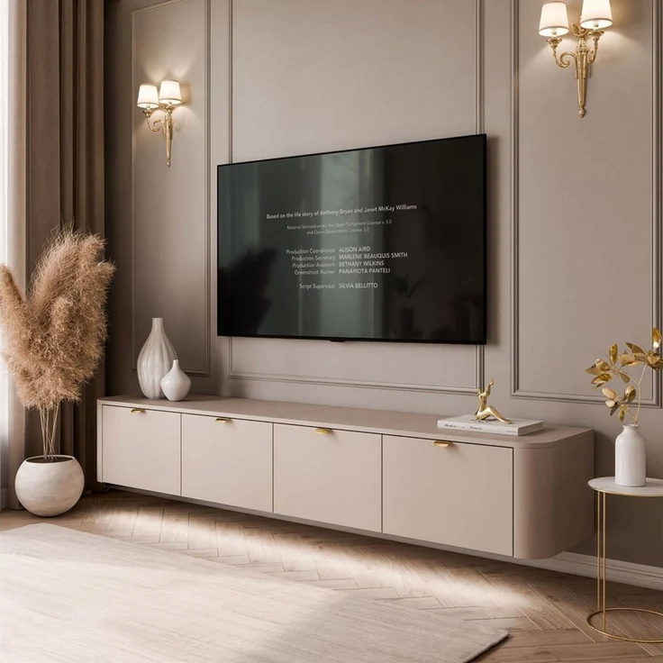 Lookway TV-Schrank CELESTE TV-Hängeschrank mit LED-Beleuchtung (mit LED Beleuchtung) Breite: 200 cm – Bild 2