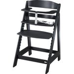 roba Treppenhochstuhl 'Sit Up Flex' - mitwachsender Hochstuhl aus Holz - Schwarz