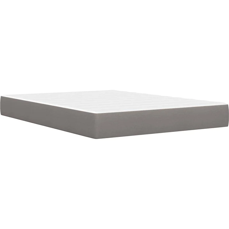 vidaXL Bettgestell mit Matratze Taupe 140 x 190 cm Polyester 3414737 – Bild 5