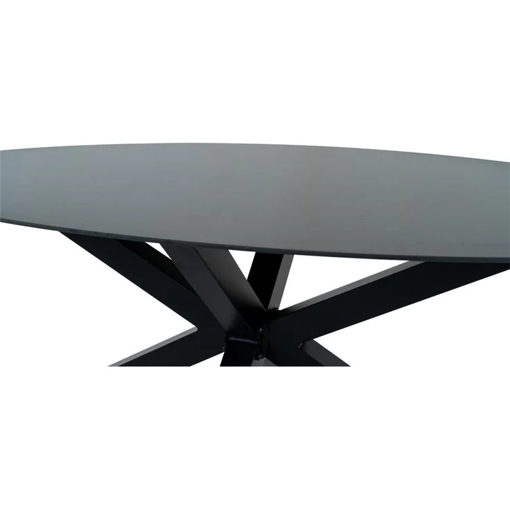 Lesli Living Gartentisch Tisch Crest oval 180x100 cm Aluminium schwarz – Bild 3