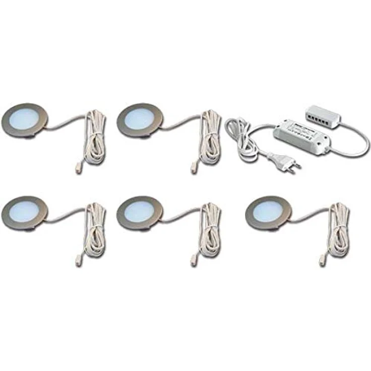 Hera 5er-Set LED-Einbauleuchte 61056958002, 3W Downlight/Strahler/Flutlicht, geeignet für Deckenmontage, Weiß – Bild 2