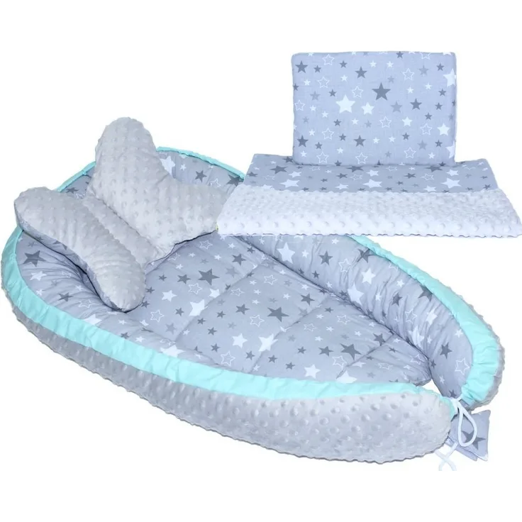 Primawela Bettnestchen Baby MINKY Nestchen Kokon Kuschelnest Kissen Decke Schmetterlingkissen