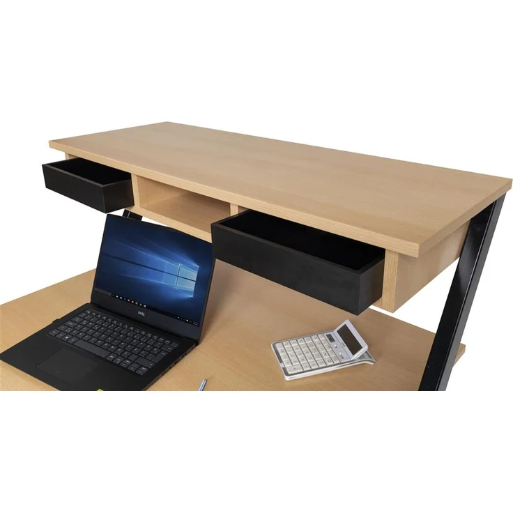 Homeoffice Schreibtisch X-Home Buche Dekor – Bild 5