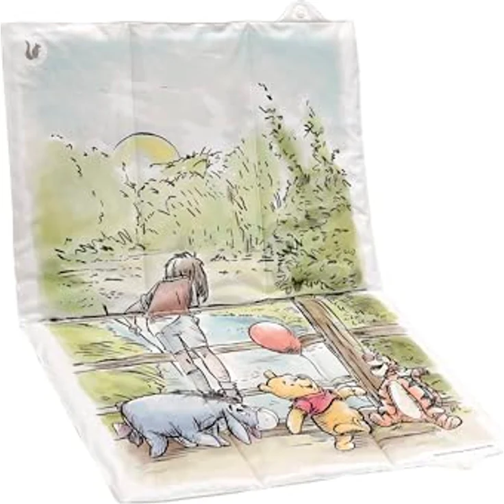 keeeper Winnie Puuh-Set Wickelunterlage amelia für Tisch, Kommode etc. + Wickelunterlage antek für unterwegs, Bequeme Liegefläche, Einfache Reinigung, Weiß – Bild 7
