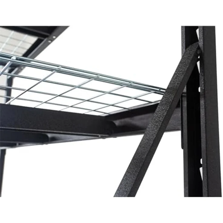 Sanotechnik Industrie Schwerlastregal, Metall, schwarz, 180x53x183 cm – Bild 4