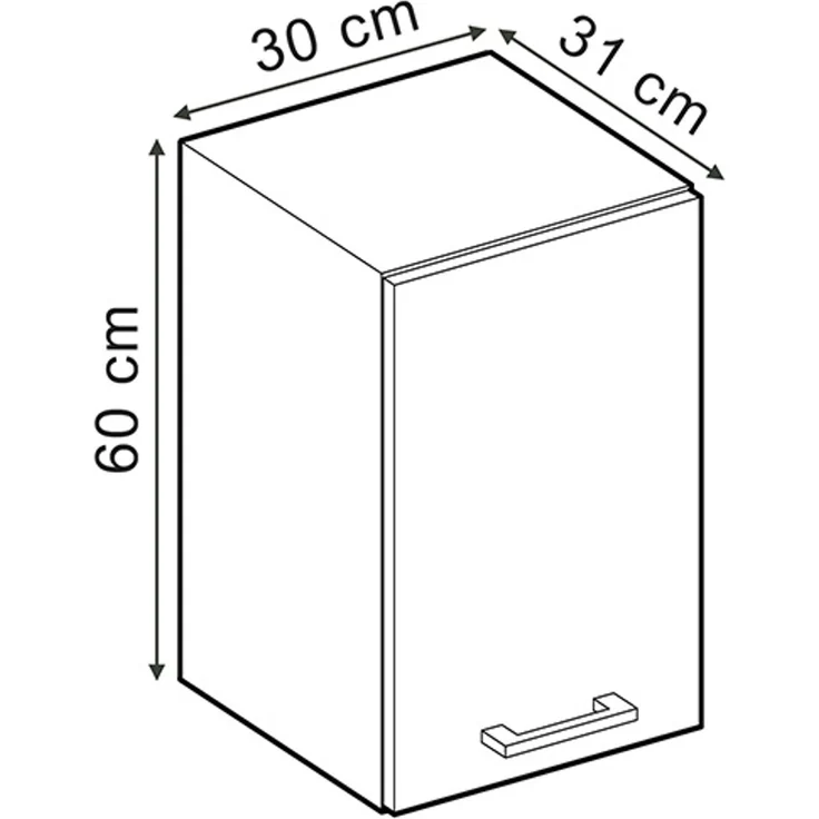 Hängeschrank R-Line Blau-Grau 30 cm Vicco – Bild 3