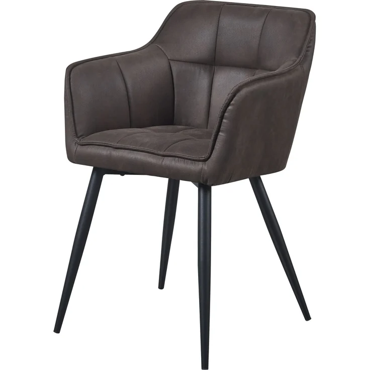 Esszimmerstuhl 2er Set Birmingham Dunkelbraun [en. casa] – Bild 4