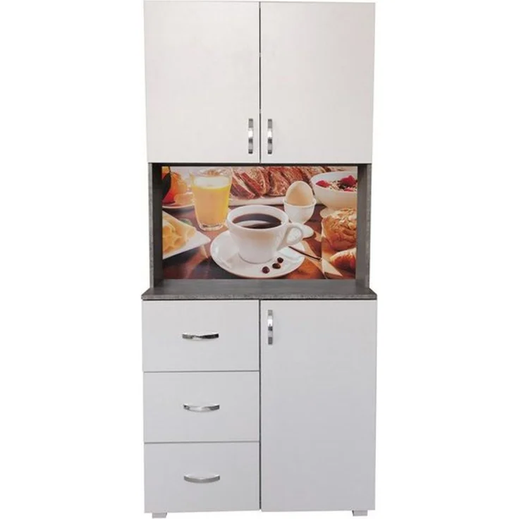 HTI-Line Küchenbuffet Küchenbuffet Blanca (Stück, 1-St, 1x Schrank Blanca, ohne Dekoration) Küchenschrank Hochschrank – Bild 3