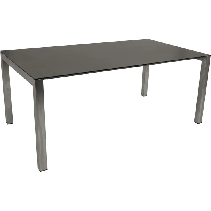 DEGAMO SYDNEY Garten-Ausziehtisch, Edelstahl + Glas, grau, 180/240x100cm – Bild 9