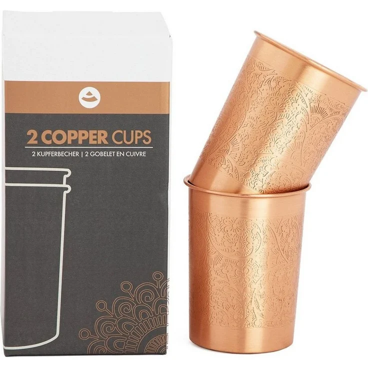bodhi Becher Kupferbecher, 2er Set, 250 ml Ornaments, Kupfer – Bild 4