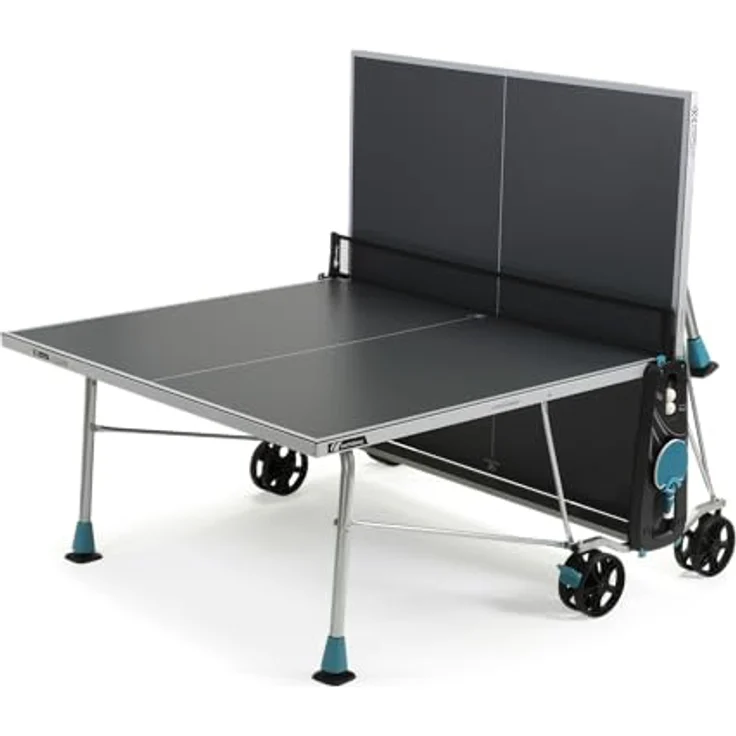 Cornilleau Outdoor Tischtennisplatte 200X, wetterfest mit SoftMat-Oberfläche, grau – Bild 3