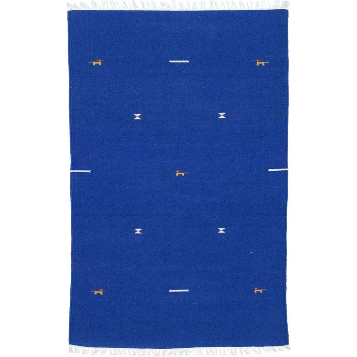 Kelim Teppich - Trendy 180 x 120 cm - blau